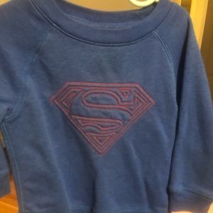 GAP Blue Superman Logo Sweatshirt
